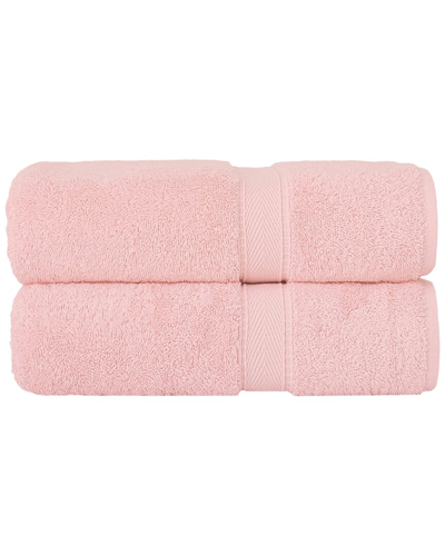 Linum Home Textiles Set Of 2 Turkish Cotton Sinemis Terry Bath Towels