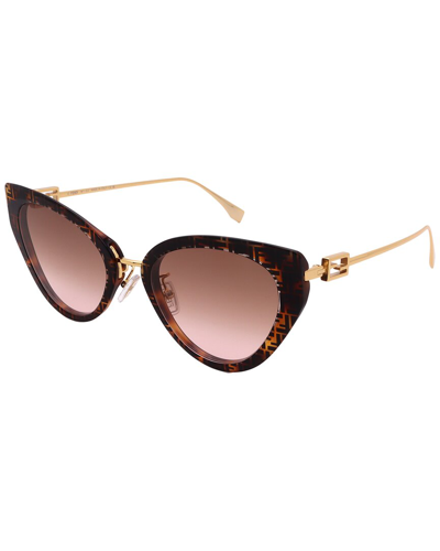 Shop Fendi Women's Fe40014u 54mm Sunglasses In Brown