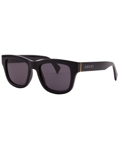 Shop Gucci Men's Gg1135s 51mm Sunglasses In Black
