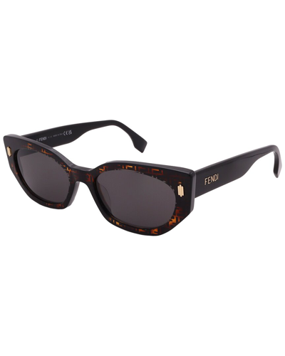 Shop Fendi Women's Fe40018i 54mm Sunglasses In Brown
