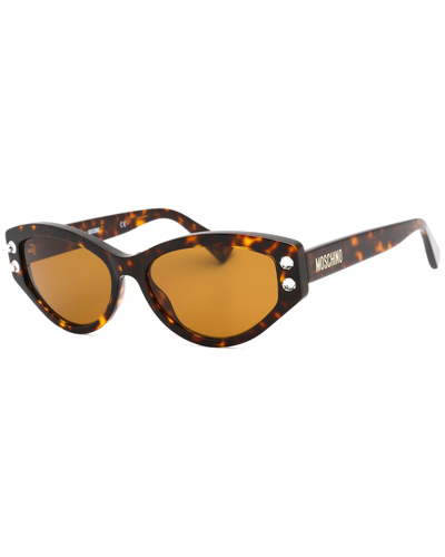 Shop Moschino Women's Mos109/s  55mm Sunglasses In Brown