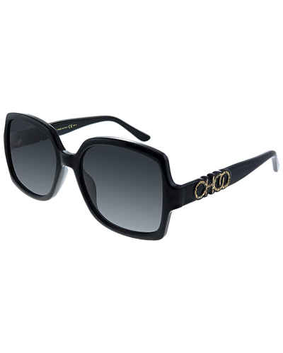 Shop Jimmy Choo Women's Sammi G 55mm Sunglasses In Black