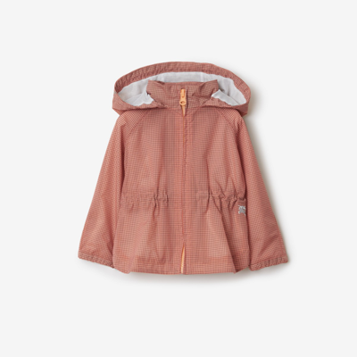 Shop Burberry Childrens Nylon Jacket In Dusky Coral