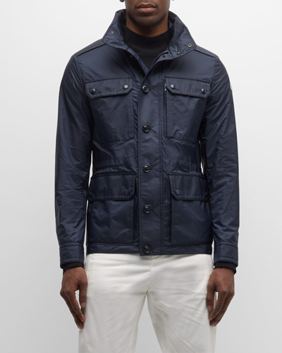 Shop Moncler Men's Lez Field Jacket In Dark Blue