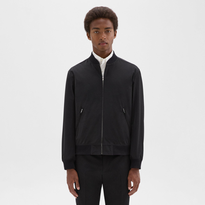 Shop Theory Tailored Bomber Jacket In Foundation Twill In Black