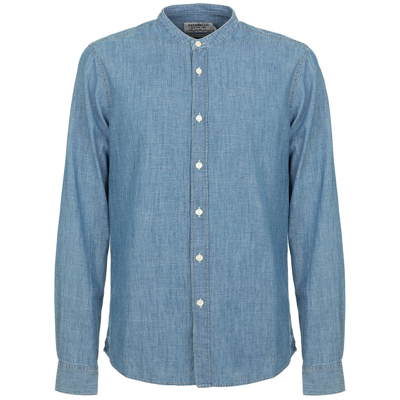 Shop Fred Mello F Mello Linen Men's Shirt In Blue