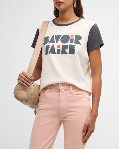 Shop Mother The Goodie Goodie Ringer Tee In Saviore Faire Svf