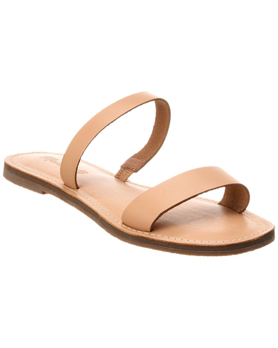 Shop Madewell Boardwalk 2 Strap Leather Sandal In Brown