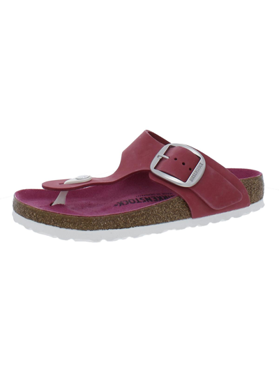 Shop Birkenstock Gizeh Big Buckle Womens Nubuck Slide T-strap Sandals In Brown