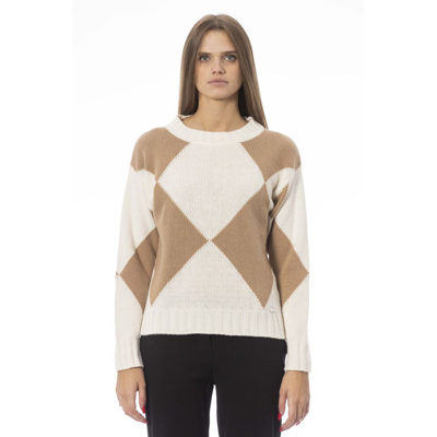 Shop Baldinini Trend Wool Women's Sweater In Beige