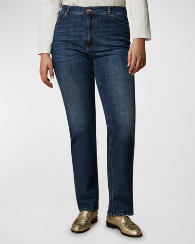 Shop Marina Rinaldi Plus Size Tanaro High-rise Skinny Denim Jeans In Midnightblue