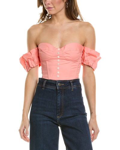 Shop Staud Bouvier Top In Pink