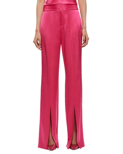 Shop Alice And Olivia Jody High Waist Slit Pant In Pink