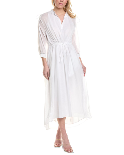Shop Peserico Maxi Dress In White