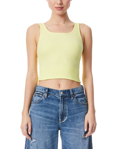 Shop Alice And Olivia Jemi Rib Tank In Yellow