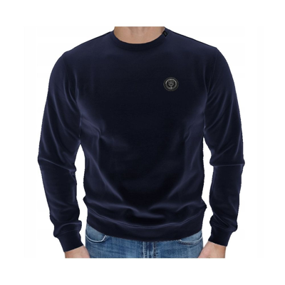 Shop Plein Sport Cotton Men's Sweater In Blue