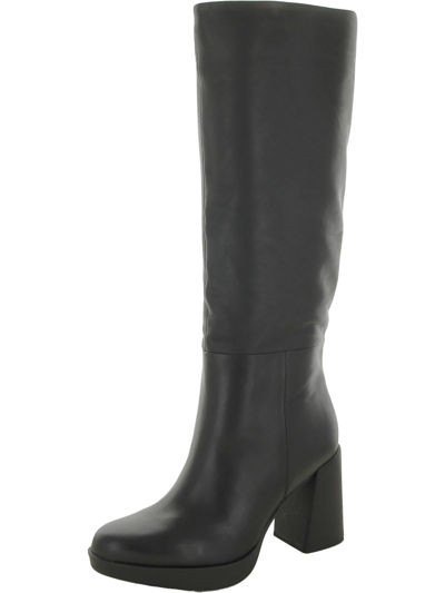 Shop Naturalizer Genn-align Womens Leather Round Toe Knee-high Boots In Black
