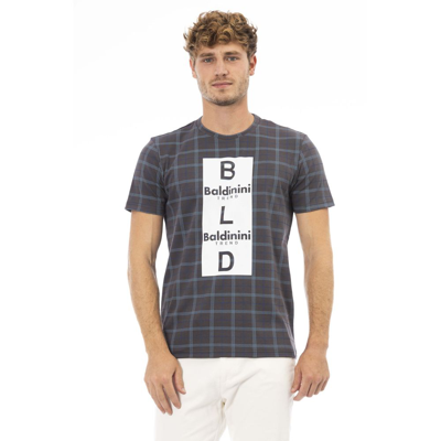 Shop Baldinini Trend Cotton Men's T-shirt In Grey