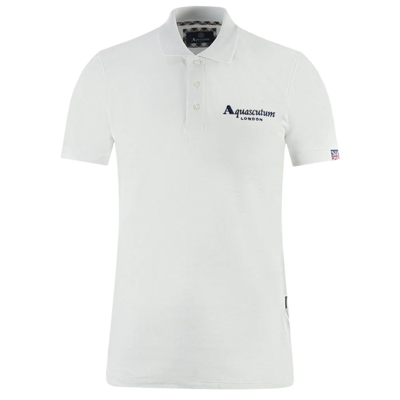 Shop Aquascutum Cotton Polo Men's Shirt In White