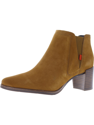 Shop Marc Joseph Amsterdam Womens Block Heel Stacked Heel Ankle Boots In Brown
