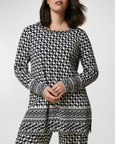 Shop Marina Rinaldi Plus Size Rostok Jacquard-knit Sweater In Ultramarine