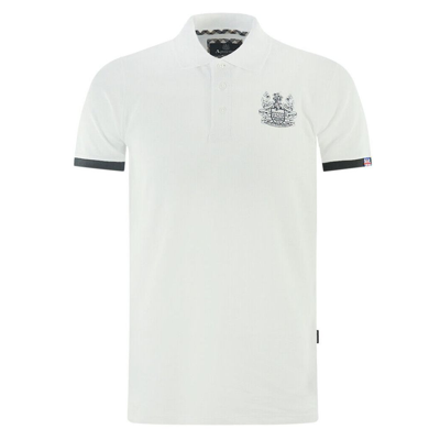 Shop Aquascutum Cotton Polo Men's Shirt In White