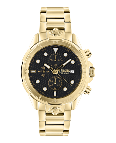 Shop Versus 6e Arrondissement Chronograph Watch In Gold