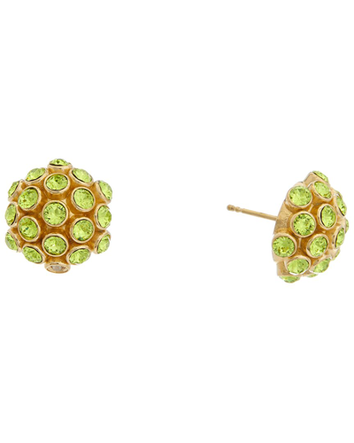 Shop Oscar De La Renta Sputnik Earrings In Green