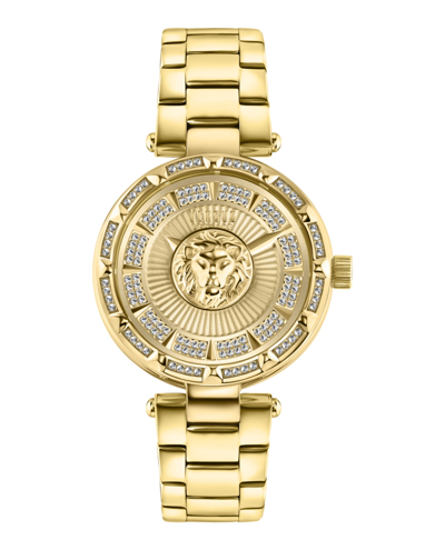 Shop Versus Sertie Crystal Bracelet Watch In Gold
