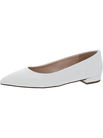 Shop J Crew Womens Leather Snake Print Ballet Flats In White
