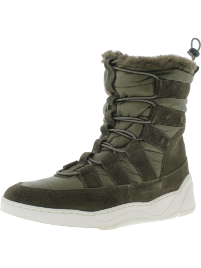 Shop J/slides Jordy Womens Suede Faux Fur Lined Winter & Snow Boots In Green