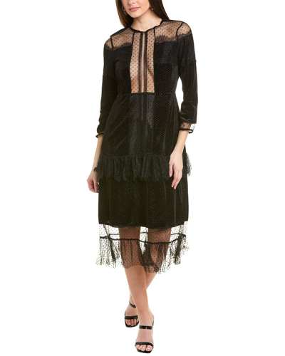 Shop Gracia Velvet Glitter Maxi Dress In Black