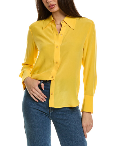 Shop Equipment Leona Silk Shirt In Yellow