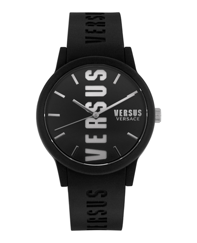 Shop Versus Barbes Silicone Strap Watch In Black