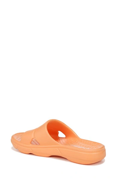 Ryka Restore Womens Slip On Flat Pool Slides In Mock Orange
