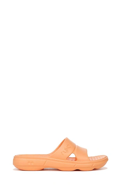 Ryka Restore Womens Slip On Flat Pool Slides In Mock Orange