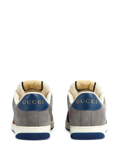 Shop Gucci Screener Sneakers In Blue