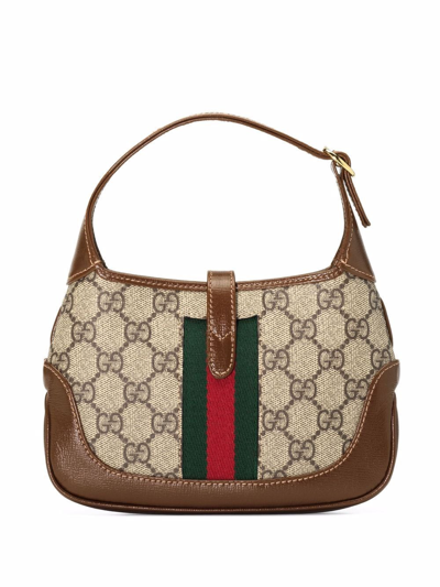 Shop Gucci Jackie 1961 Mini Crossbody Bag In Brown