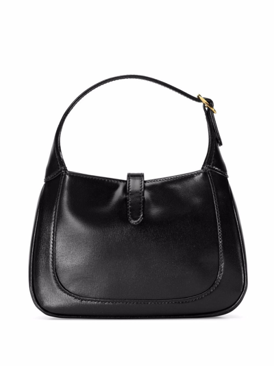 Shop Gucci Jackie 1961 Mini Leather Crossbody Bag In Black