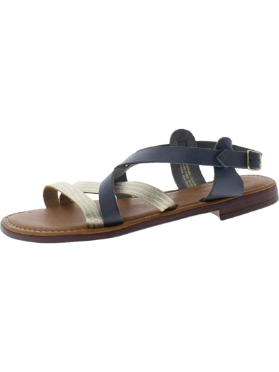 Shop Bos. & Co. Ionna Womens Leather Ankle Strap Slingback Sandals In Multi