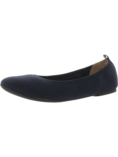 Shop Rsvp Belen Womens Cushioned Footbed Slip-on Ballet Flats In Blue