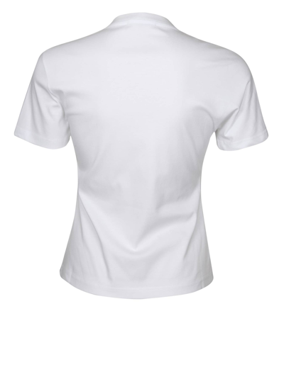 Shop Lanvin Fitted Top In White Cotton In Optic White
