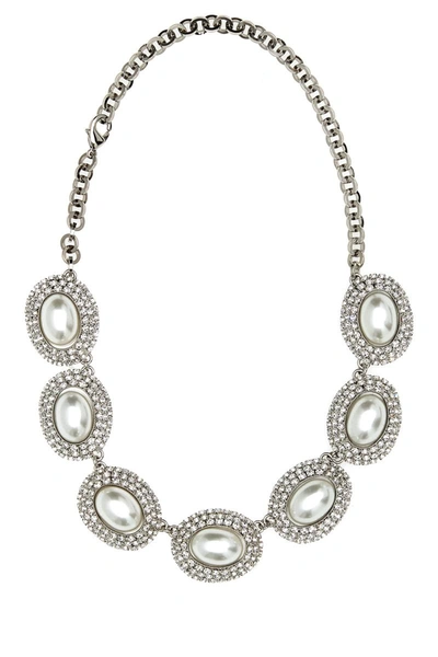 Shop Alessandra Rich Necklaces In Crysilver