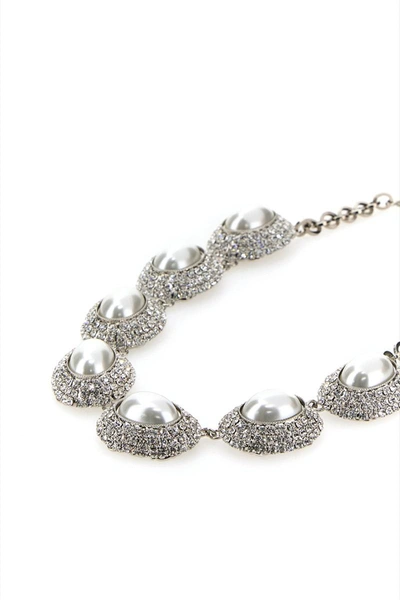Shop Alessandra Rich Necklaces In Crysilver