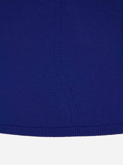 Shop Alexander Mcqueen Bardot Knit Top In Blau Cobalt