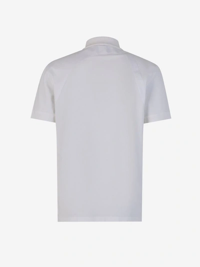 Shop Alexander Mcqueen Buckles Cotton Polo In Blanc