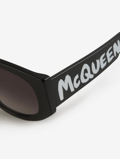 Shop Alexander Mcqueen Graffiti Sunglasses In Negre