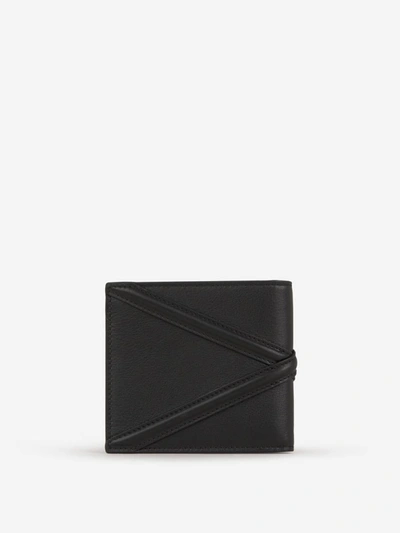 Shop Alexander Mcqueen Leather Logo Wallet In Black
