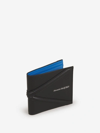Shop Alexander Mcqueen Leather Logo Wallet In Black