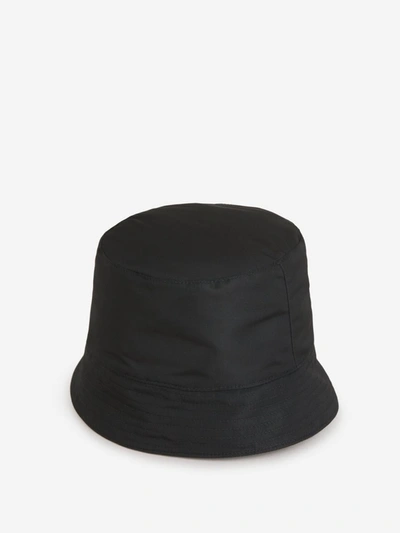 Shop Alexander Mcqueen Logo Fisherman Bucket Hat In Negre